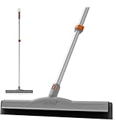 eazer Floor Squeegee Scrubber with Telescopic Pole, Squeegee Broom for Floor Tile Concrete Marble...