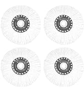 4 Pack Spin Mop Replacement Head for Hurrica, Mopnad, Cassabel and Other 360 Spin Mop Systems, Mi...