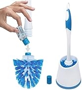 500 Brushes -Toilet Bowl Brush w/Cleaner Dispensing Brush Head Includes Long Lasting Blue Cleanse...