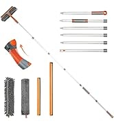 eazer 89‘’ Squeegee Window Cleaner 2 in 1 Rotatable Window Cleaning Tool Kit with Extension Pole,...