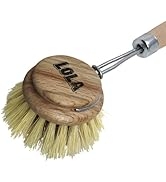 Lola Products The Original Pot & Pan Brush | Heavy Duty Brass Wire And Tampico Bristles | Made fr...