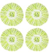 4 Pack Spin Mop Replacement Head for Hurrica, Mopnad, Cassabel and Other 360 Spin Mop Systems, Mi...