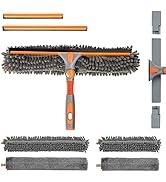 eazer Window Squeegee and Scrubber Combo Tool Attachment Kit, Window Washing Equipment with 10.5/...