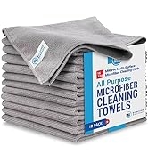 MW Pro Microfiber Cleaning Cloths (12 Pack) | Size 16" x 16"| All Purpose Microfiber Towels - Cle...